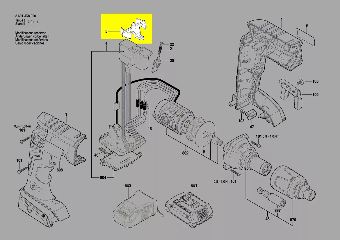 Commande inverseur réf. 2 609 101 086 Bosch